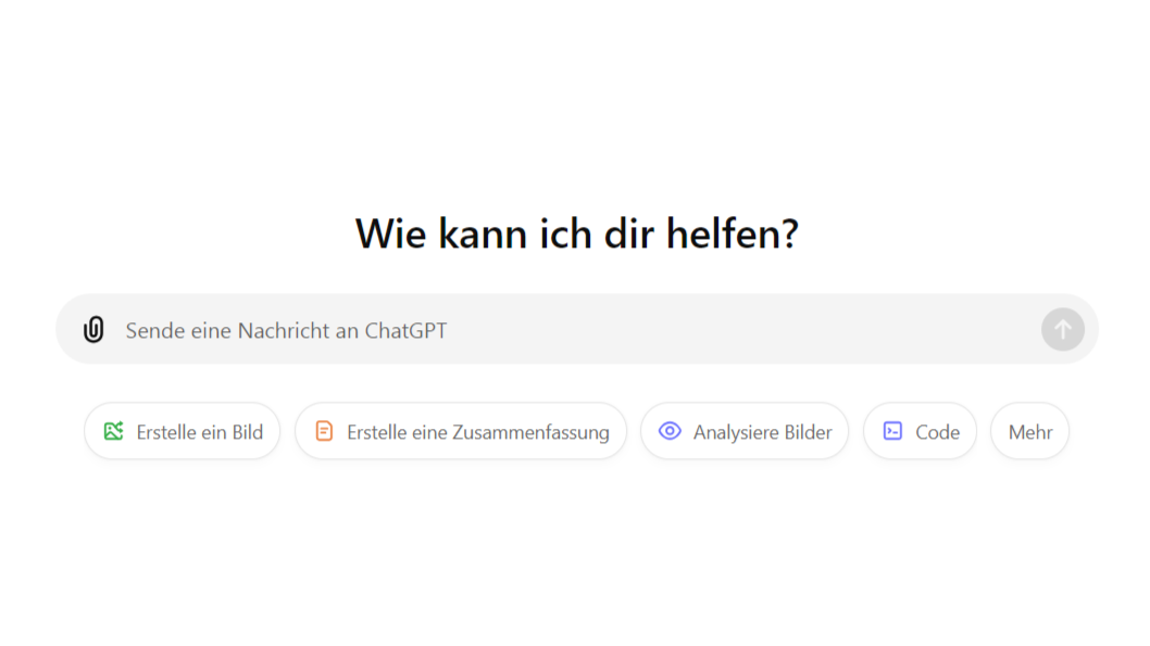 Screenshot der ChatGPT-Oberfläche, OpenAI.